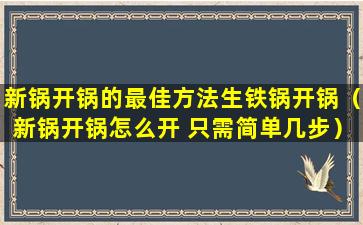 新锅开锅的最佳方法生铁锅开锅（新锅开锅怎么开 只需简单几步）